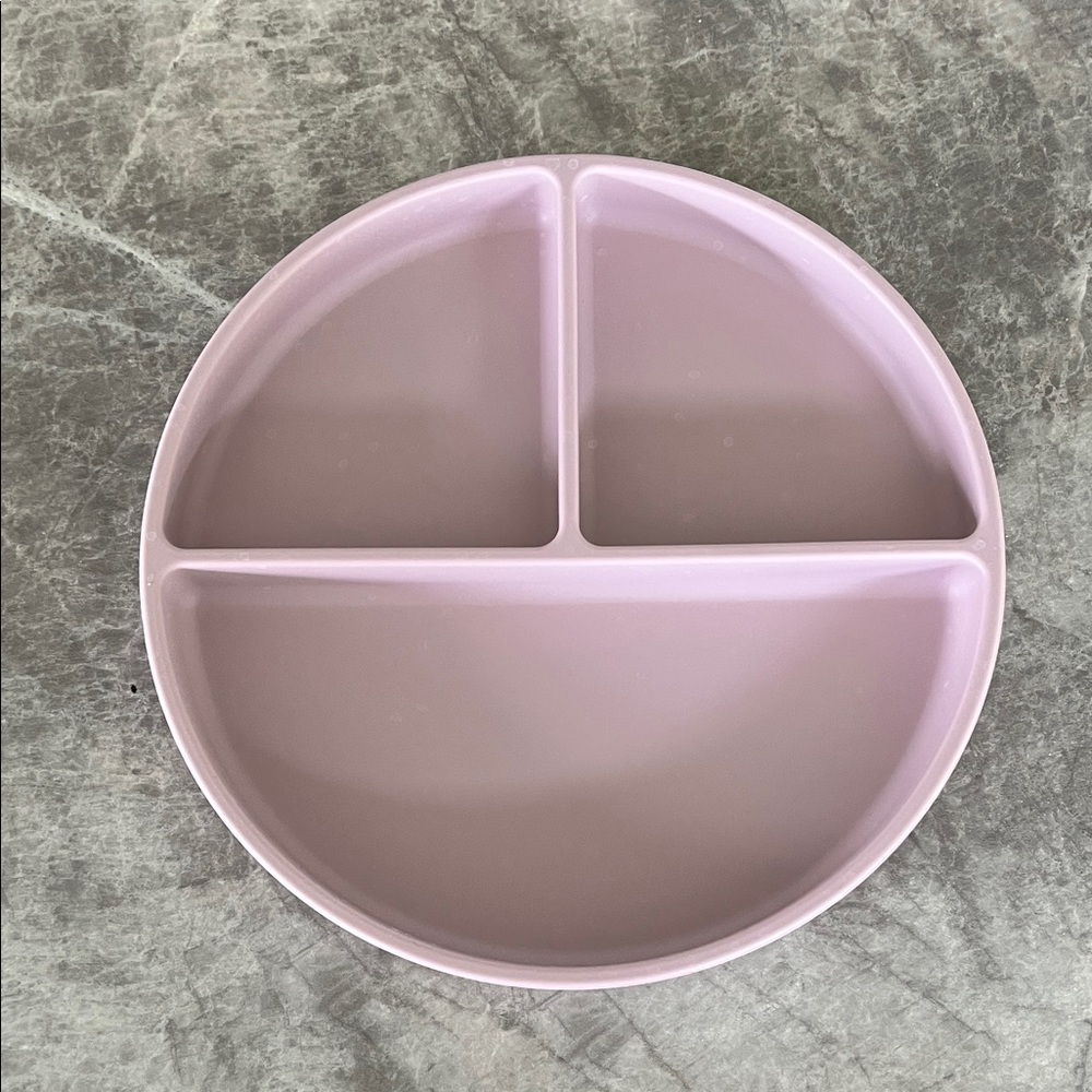 Mushie Purple Divided Plate